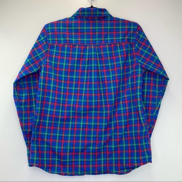 Lands End Plaid Button Down Long Sleeve Shirt - Picture 2 of 10